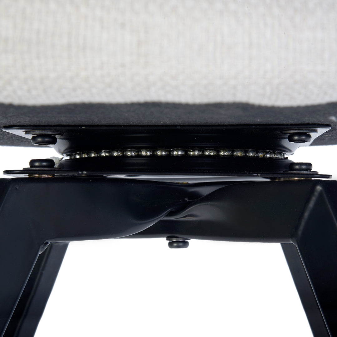 Furniture R Lot de 4 Chaises, Pivotant sur 360° without Accoudoirs and with the Pieds Radiaux en Métal, Élégantes pour la Chambre a Coucher and the Salle a Manger, Cremefarben, Beige, 41 x 46 x 77 cm