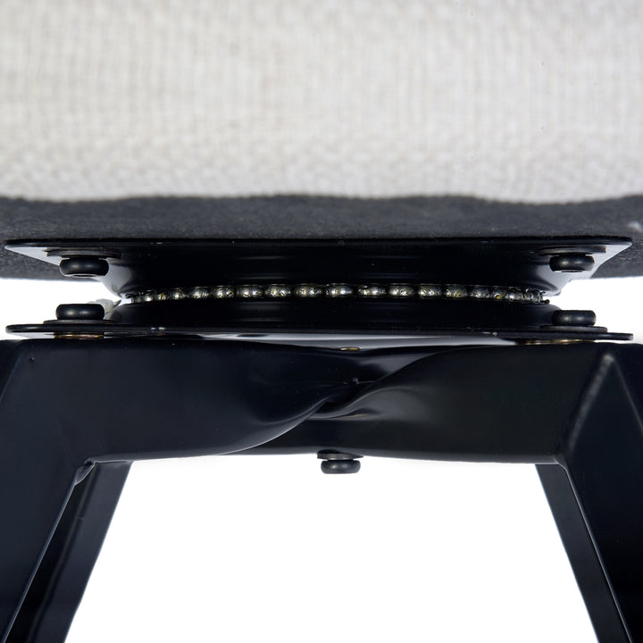 Furniture R Lot de 4 Chaises, Pivotant sur 360° without Accoudoirs and with the Pieds Radiaux en Métal, Élégantes pour la Chambre a Coucher and the Salle a Manger, Cremefarben, Beige, 41 x 46 x 77 cm