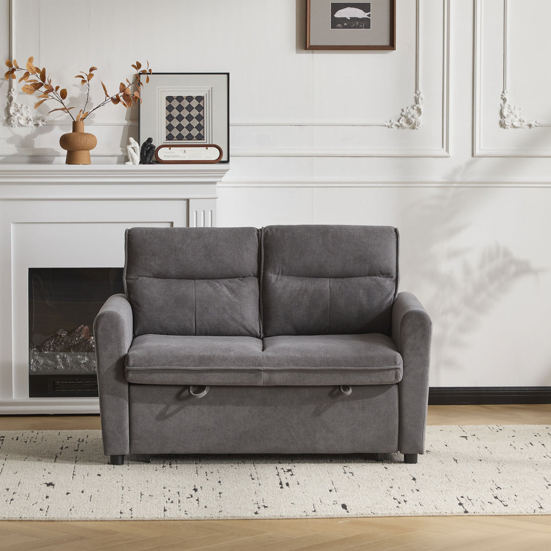 FurnitureR Canape Relaxation Deux Places, Canapé-Lit Pliable, mit Fonction Coulissante, Dossier Réglable, mit Grands Coussins