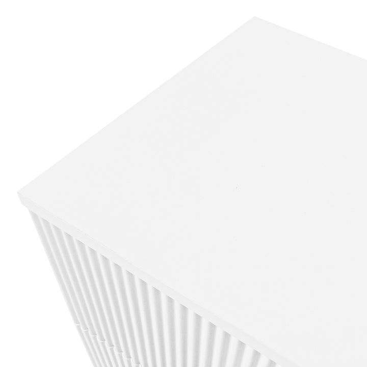 FurnitureR 1-Pack Sideboards Blanc, Design Moderne, Particules de Bois, Rangement Spacieux, Optimisé pour les Petits Espaces, Poignées Dorées Élégantes