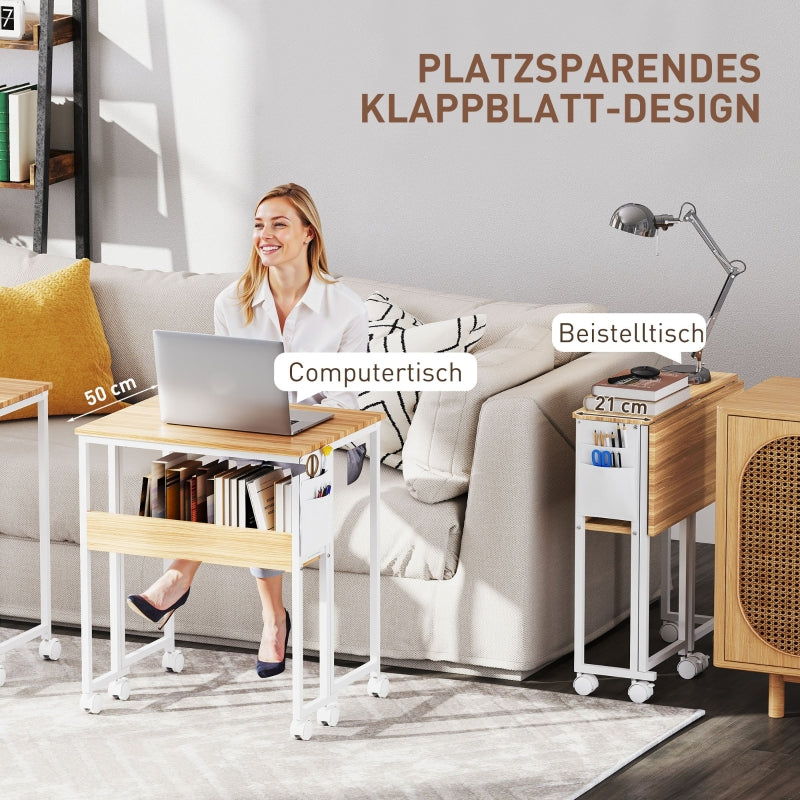 [Marque] 1-Desk Natural Wood, Design Compact, Bois Durable, Parfait pour Petits Espaces, Bureau Moderne Multifonctionnel, Rangement Intégré, Pratique et Élégant