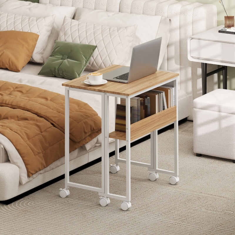 [Marque] 1-Desk Natural Wood, Design Compact, Bois Durable, Parfait pour Petits Espaces, Bureau Moderne Multifonctionnel, Rangement Intégré, Pratique et Élégant