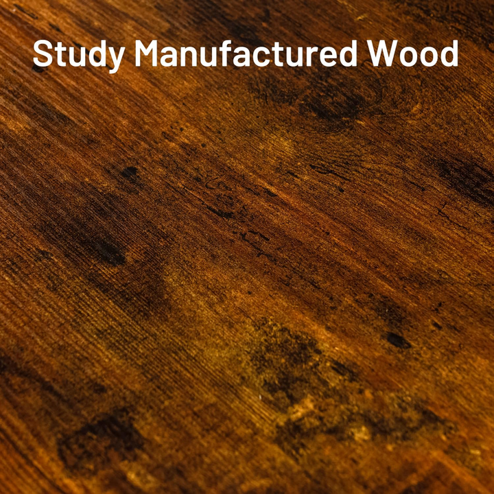 Ensemble de salle à manger 3 pièces FurnitureR avec 2 bancs, gain de place pour la cuisine et la salle à manger, idéal pour la maison ou le restaurant, structure en métal et plateau en MDF, marron