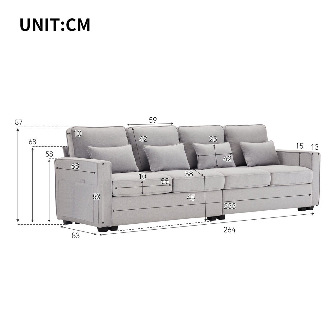 FurnitureR Canapé Loveseat Gris, modernes Design, langlebiges Material und Lining, Komfort im Maison, einfache Montage