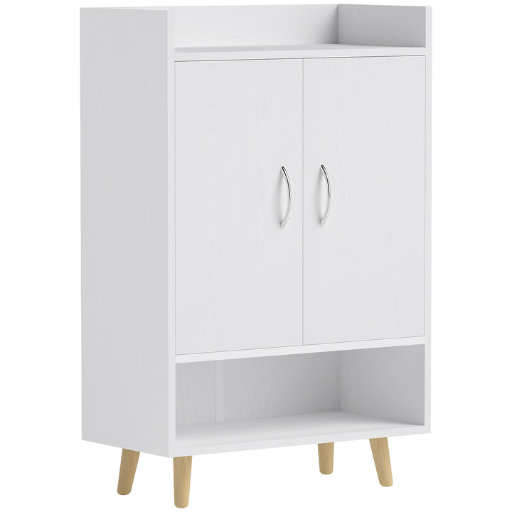 FurnitureR Meuble Sideboard Blanc 1 Pièce, Design Moderne, Bois de Haute Qualité, Rangement Polyvalent, Meubles Fonctionnels