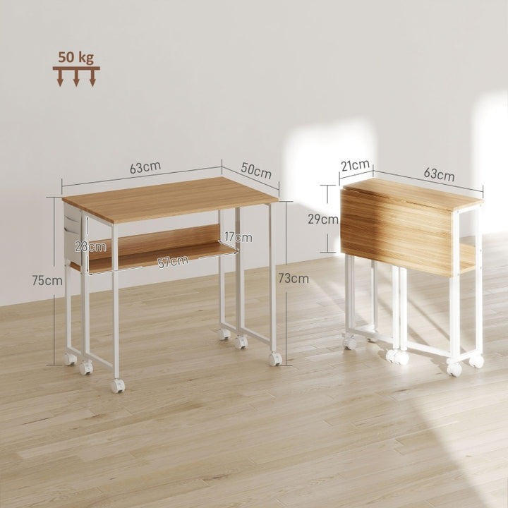 [Marque] 1-Desk Natural Wood, Design Compact, Bois Durable, Parfait pour Petits Espaces, Bureau Moderne Multifonctionnel, Rangement Intégré, Pratique et Élégant