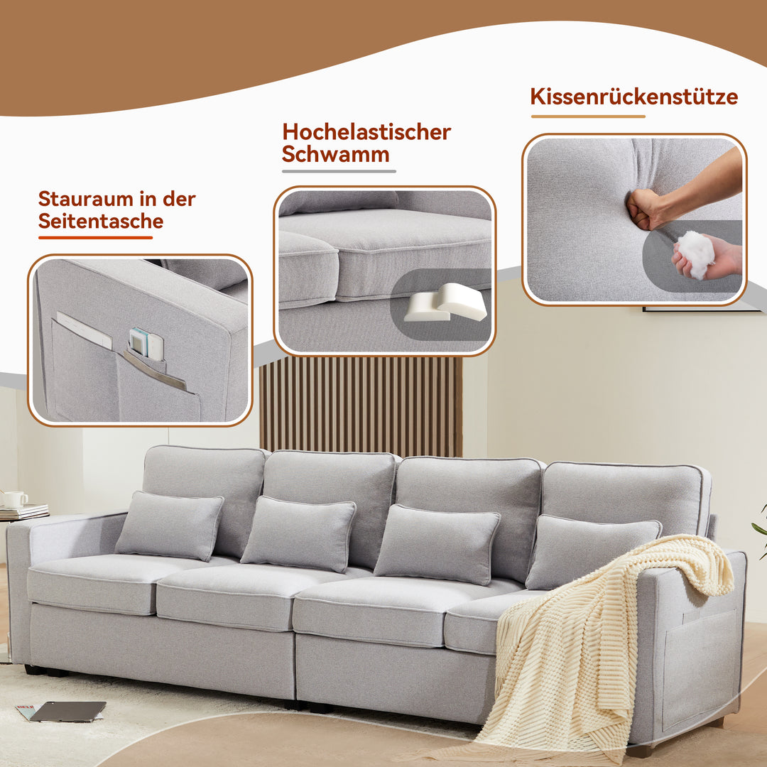 FurnitureR Canapé Loveseat Gris, modernes Design, langlebiges Material und Lining, Komfort im Maison, einfache Montage