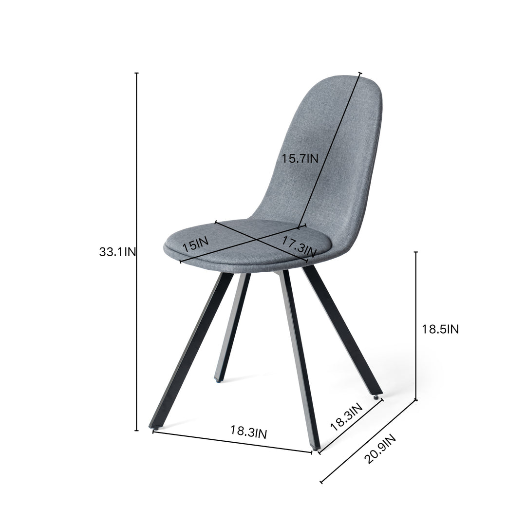 Furniture R Lot de 4 Chaises, Pivotant sur 360° without Accoudoirs and with the Pieds Radiaux en Métal, Élégantes pour la Chambre a Coucher and the Salle a Manger, Cremefarben, Beige, 41 x 46 x 77 cm