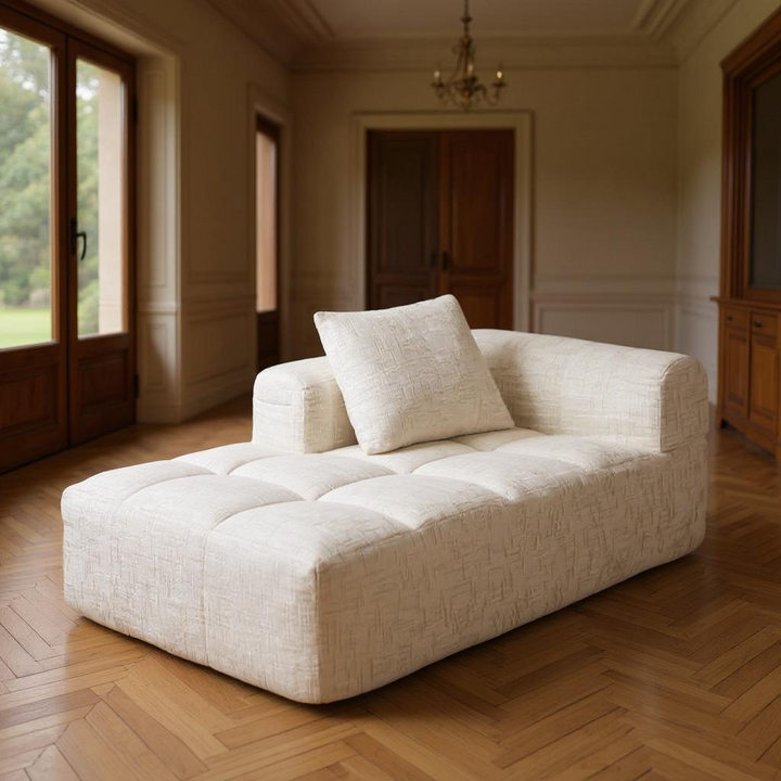 FurnitureR Canape Relaxation Longue Confortable, Aucun Assemblage Nécessaire, mit Kissen, Poches Latérales, Soigné et Elégant